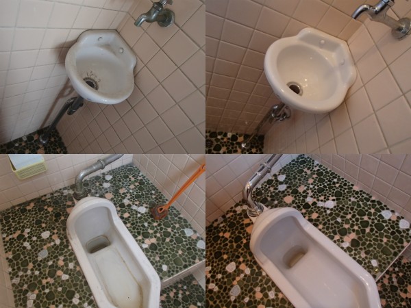 古いトイレのクリーニング