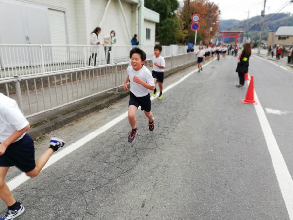 持久走大会の手伝い