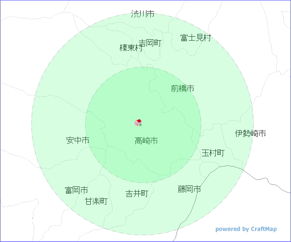 営業範囲のイメージ